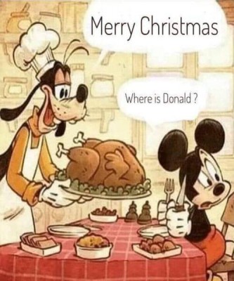 Feest Kerst VreTe op aarde Disney Goofy Mickey where is Donald - cartoon.jpg